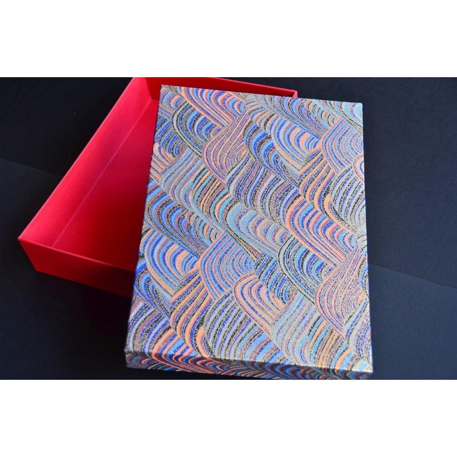 超豪華版A4サイズ友禅和紙文庫波しぶき、A4クリアファイル、A4箱、収納