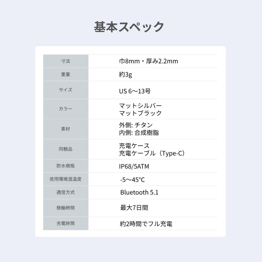 ISSIN　スマートリカバリーリング　マットブラック13号_9