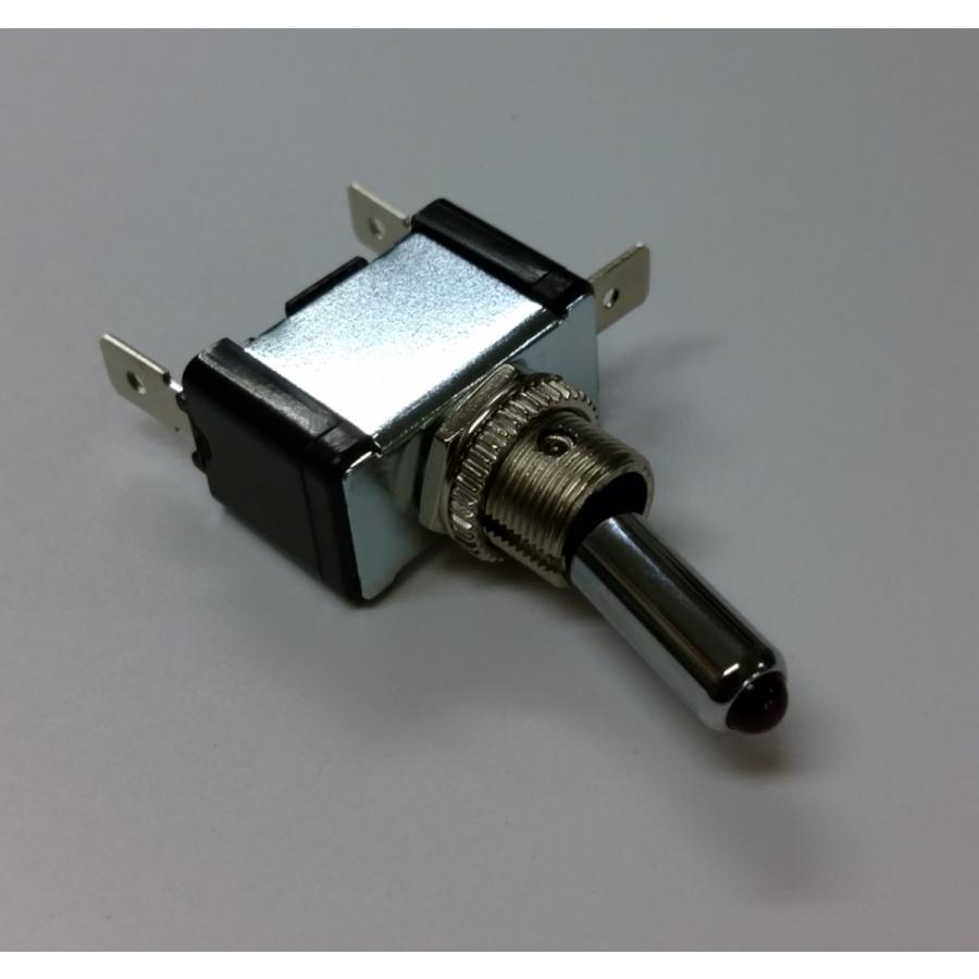トグルスイッチ パイロットランプ付 レッド ON-OFF 12/24V共用 ES-109