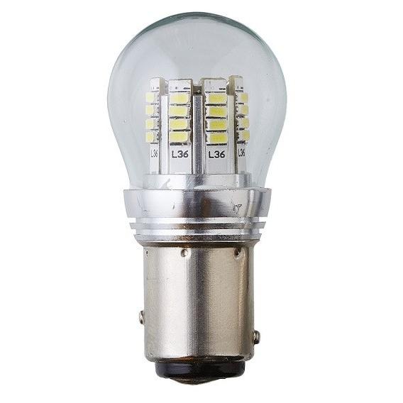 GLASS TYPE LEDバルブ ホワイト 36LED ダブル球 24V用 BAY15D 1個入り ES-137W｜hakobiya｜02