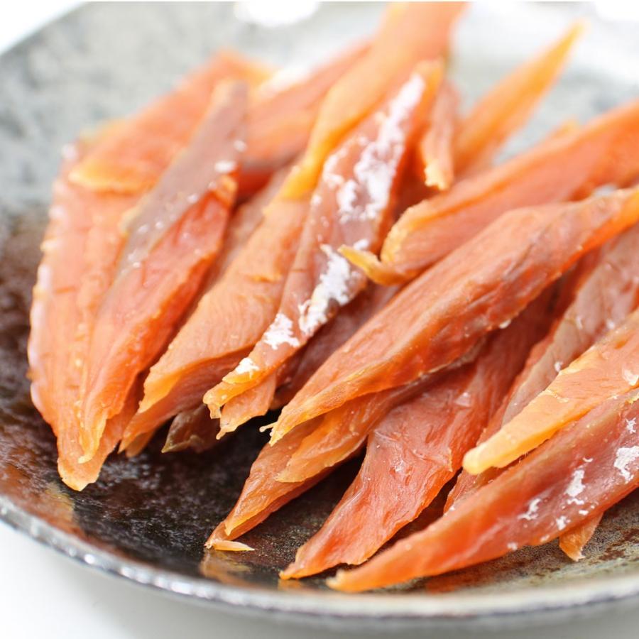 鮭とば やわらか さけとば 100g スーパーソフト 皮むき 骨なし 鮭とば スティック 歯が弱いかたにもおススメ 鮭トバ 燻製 珍味 I 025 函館えさん昆布の会 通販 Yahoo ショッピング