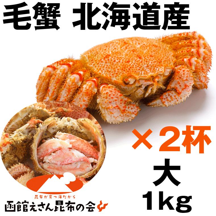 毛ガニ 送料無料 1kg 北海道産 毛ガニ 1キロ強 500g強 2杯 毛ガニ ボイル冷凍 毛蟹 レシピ付き お歳暮 訳あり無し Kegani1kg 函館えさん昆布の会 通販 Yahoo ショッピング