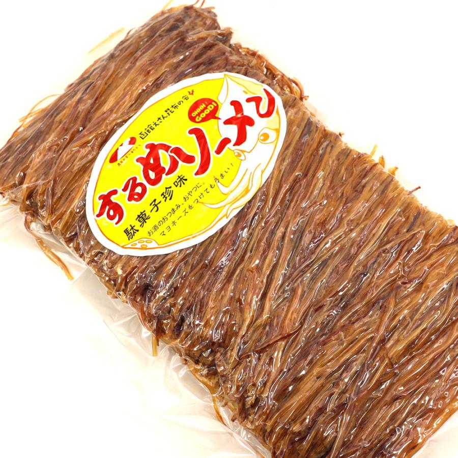 するめソーメン 500g 業務用 するめスティック チャック付き袋入り するめそうめん いかそうめん スルメソーメン 駄菓子 いか 業務用 メール便 送料無料｜hakodate-e-kombu｜08