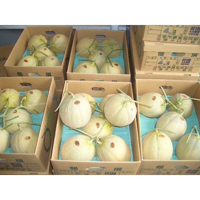 スーパー海の日セール 北海道夕張産 個選夕張メロン8k箱（3玉