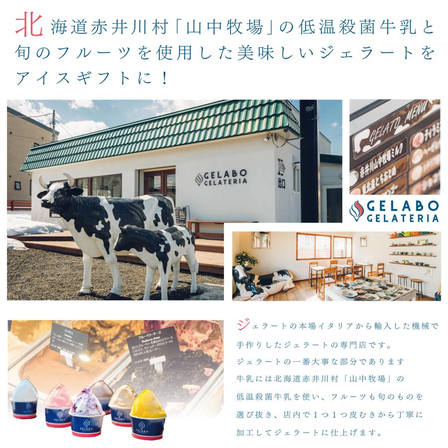 GELATERIA GELABO ジェラボ 定番のジェラートおすすめセット 8個入 ギフト デザート 北海道 贈り物 お取り寄せ ご褒美 ミルク｜hakodatemonogatari｜12