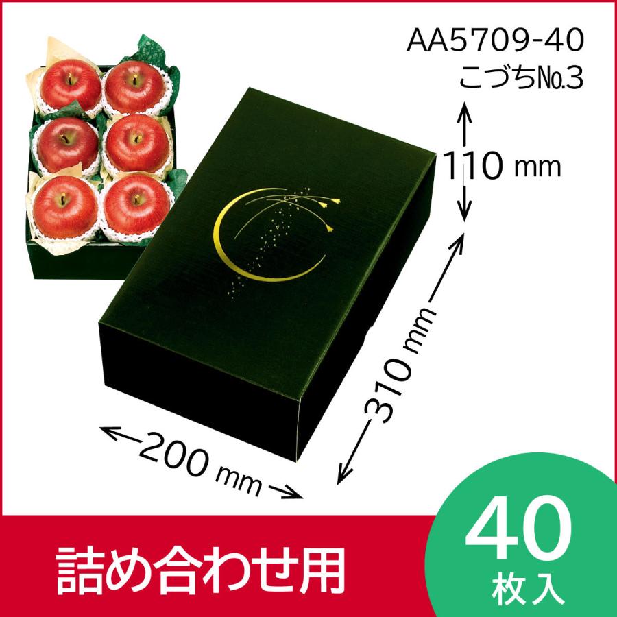 果物ギフト箱　こづちNo.3　果物箱　プレゼントボックス　贈答ケース　フルーツ詰め合わせ用　パッケージ　40枚入　Ｃ式　（AA5709）