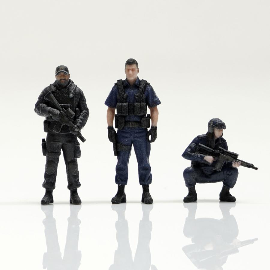 ミリタリーフィギュアセット３ figreal 1/43 特殊部隊セット003 3体 彩色済みフィギュア ジオラマ