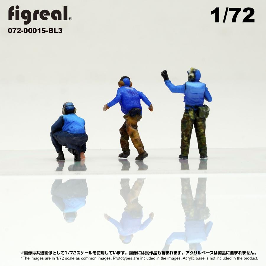 figreal 1/72 U.S.NAVY(1)BL3 3体 彩色済みフィギュア 甲板作業員