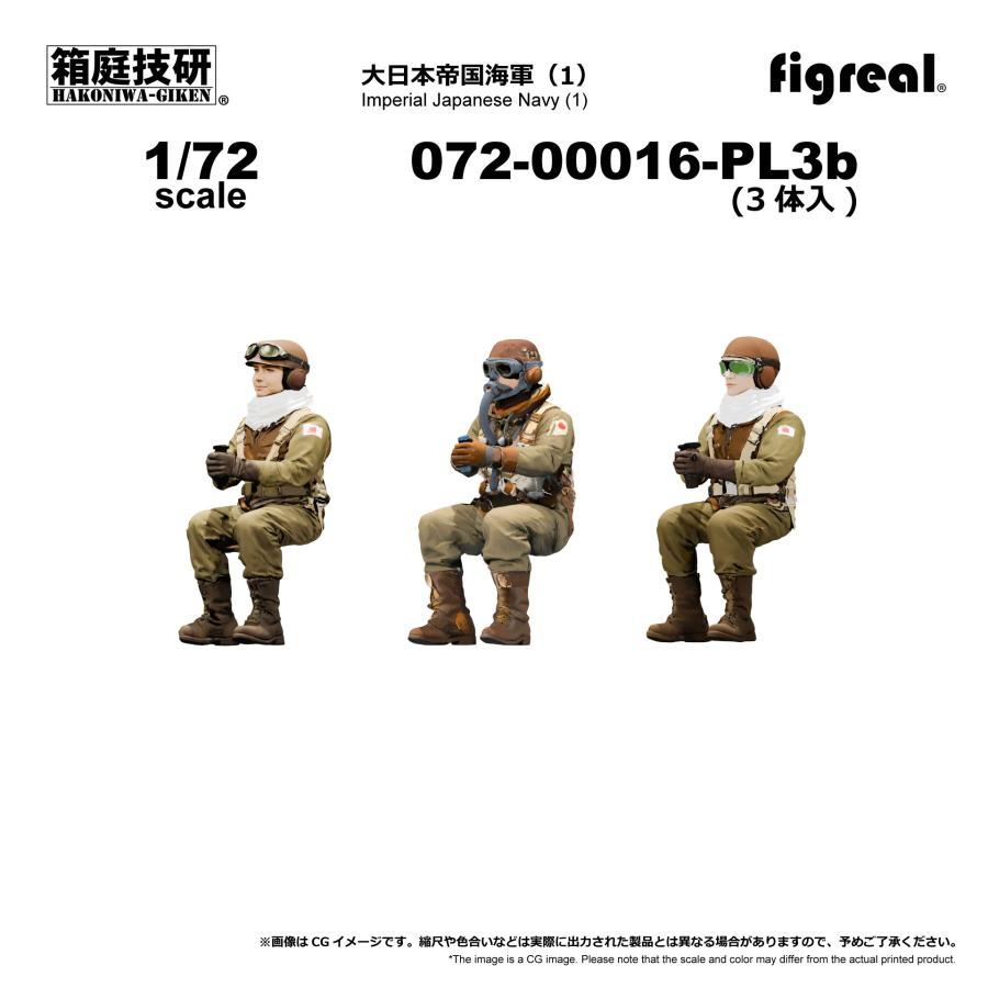 figreal 1/72 大日本帝国海軍(1)PL3b 3体 072-00016-PL3b 彩色済み