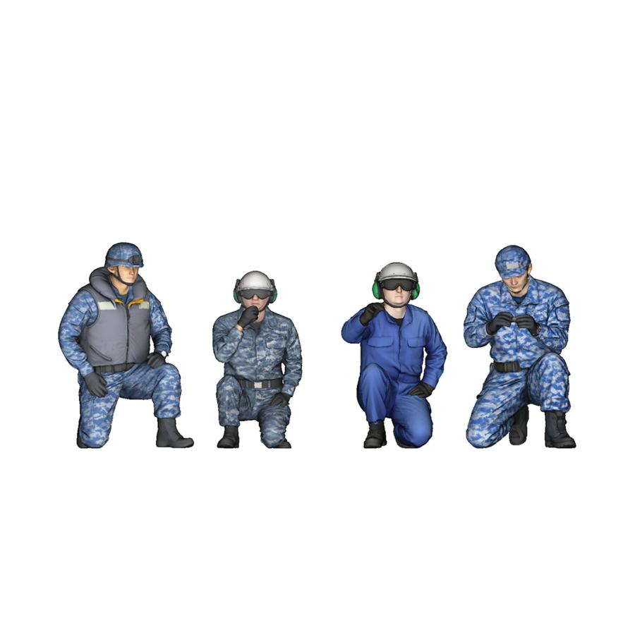 figreal 1/72 海上自衛隊 JMSDF(1) CR4e 4体セット 彩色済みフィギュア