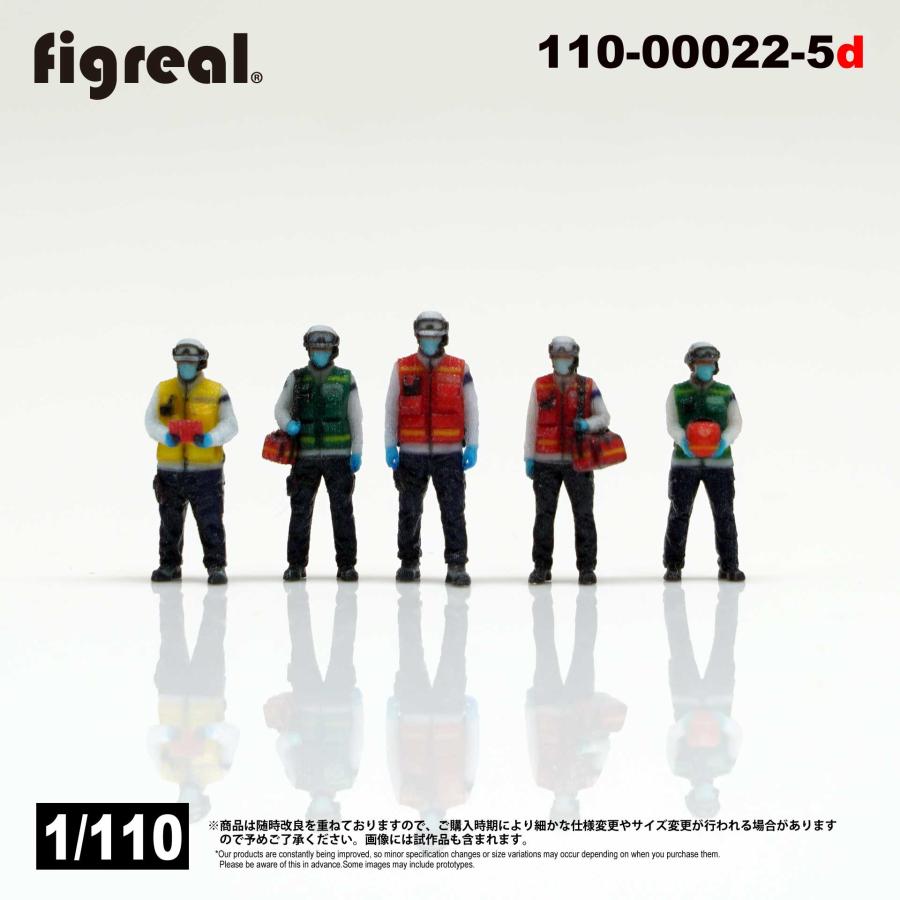 figreal 1/110 災害医療班セットA 白 5体 彩色済みフィギュア 110