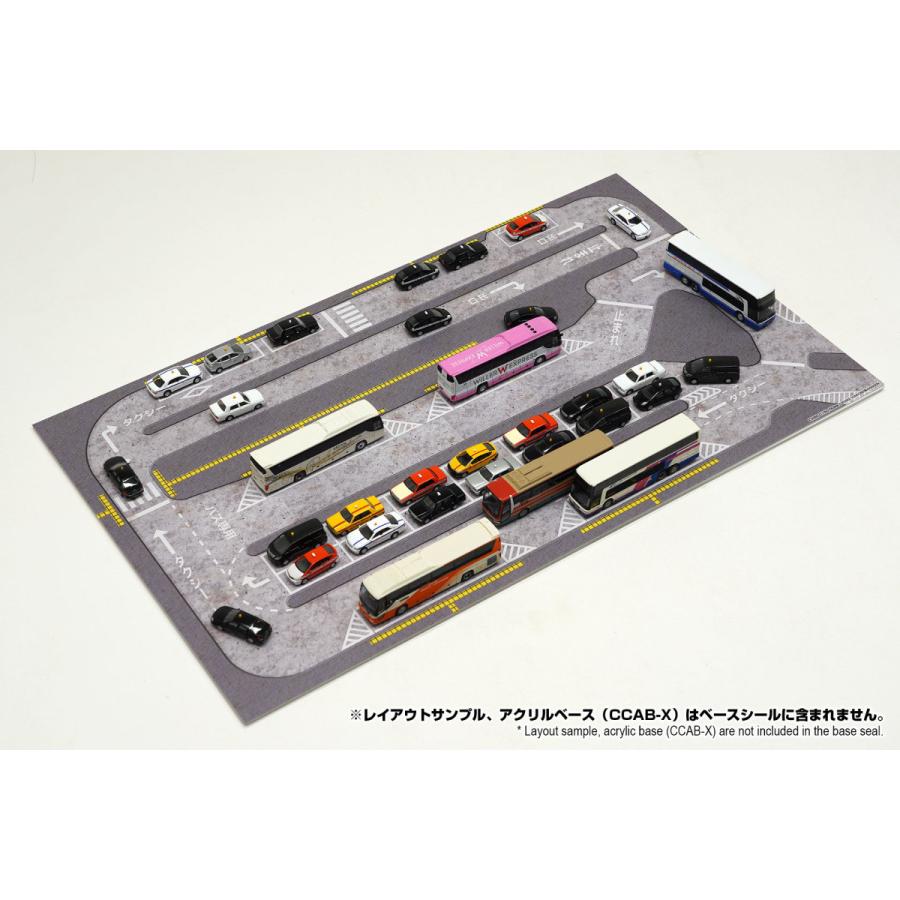 1/150　CXBS-C150-008a　421x251mm　バス停　[箱庭技研]コレクションケースX用ベースシール｜hakoniwagiken