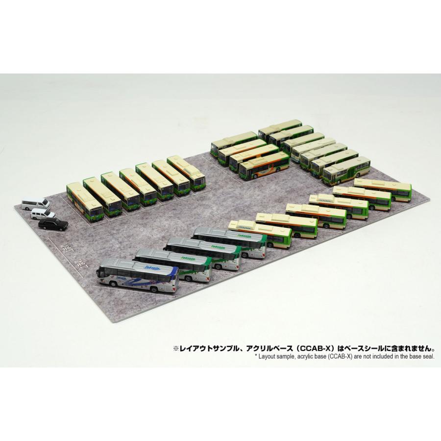 1/150 CXBS-C150-011a 421x251mm 駐車場 バス [箱庭技研] コレクションケースX用ベースシール