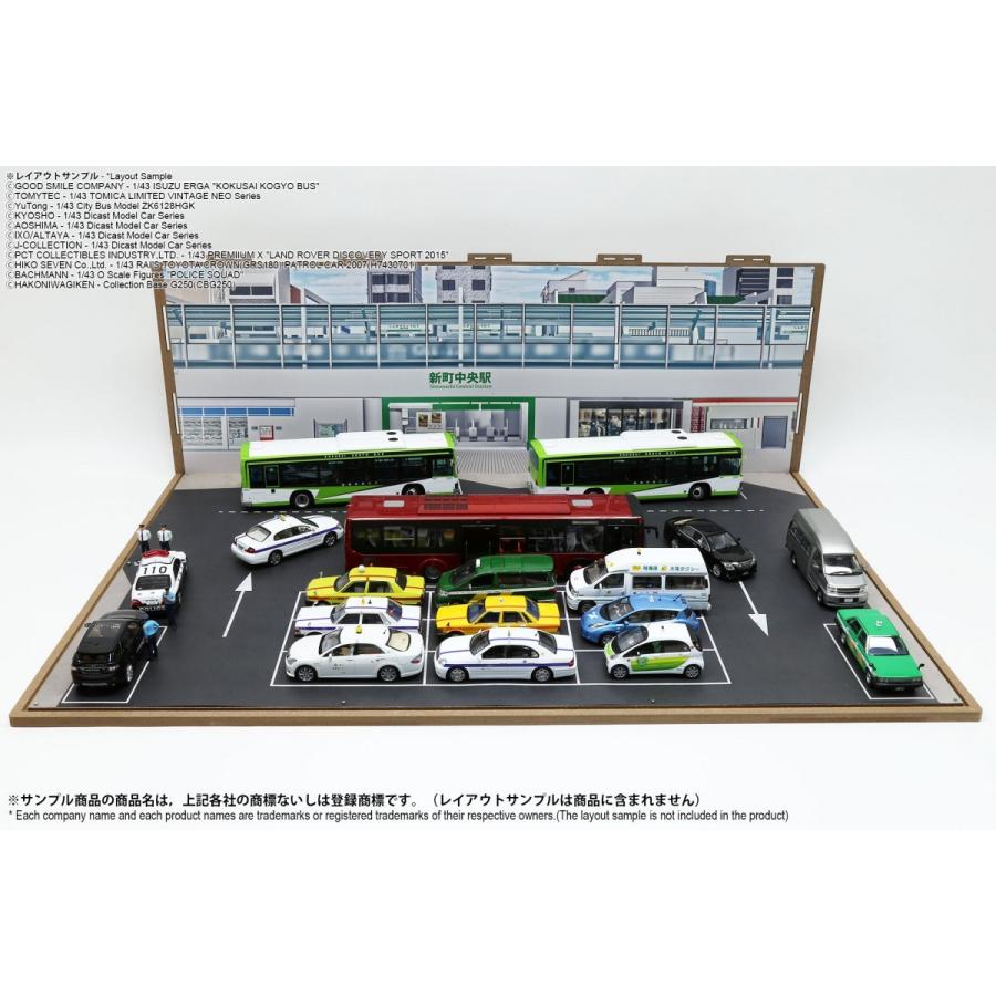 ジオラマシートG250 1/43 駅前&SA/PAセットA ベース・背景