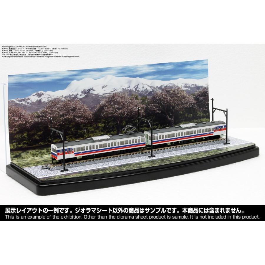 ジオラマシートmini-W 山背景セットA　430 x 302mm　背景シート　富士山　電車　箱庭技研 DSmW-R002｜hakoniwagiken｜05