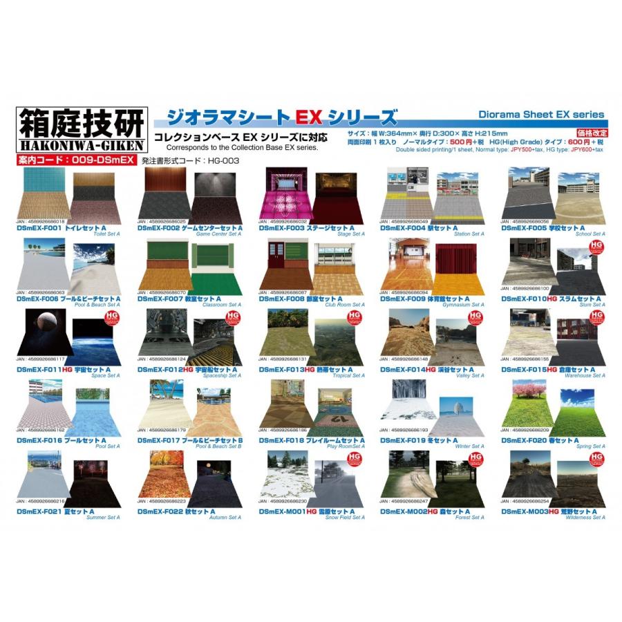 箱庭技研]ジオラマシートmini-EX 1/12 トイレセットA 背景シート