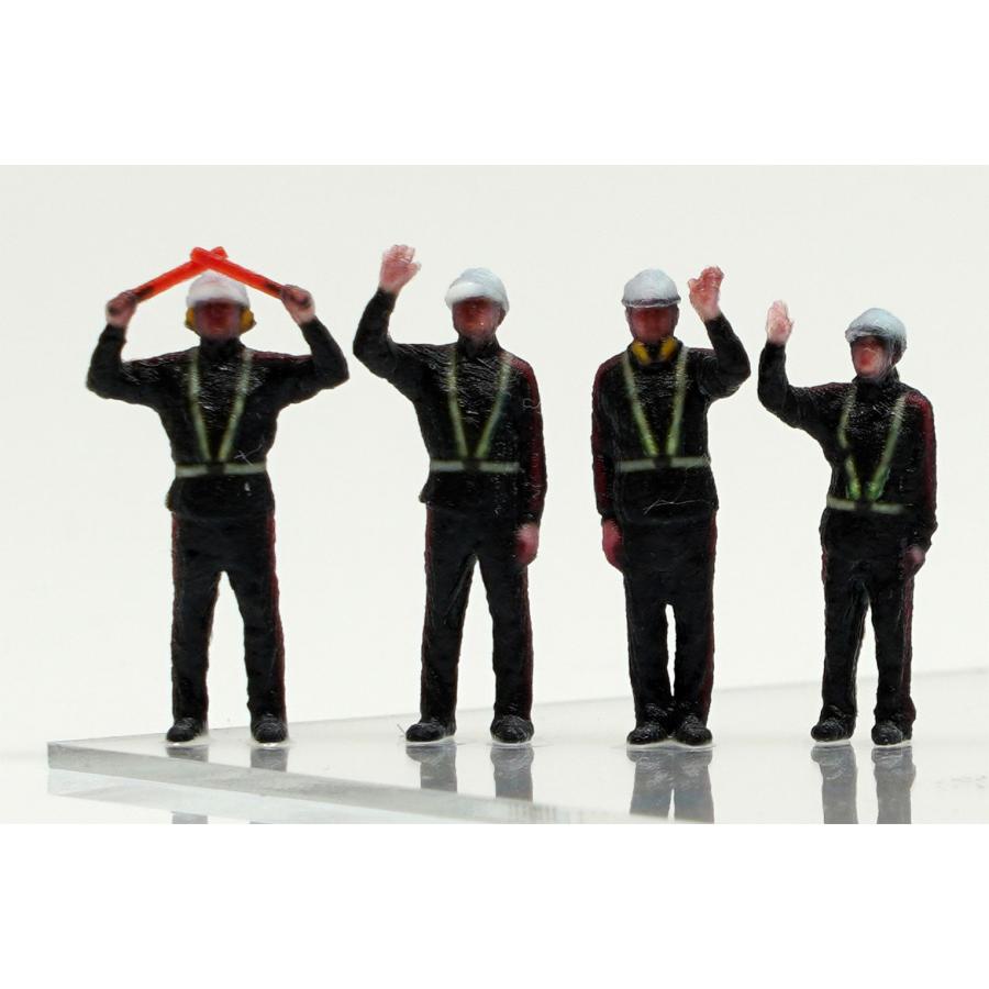 1/100 彩色済フィギュア JL003 4体セット FA100JL-003 空港 グランド