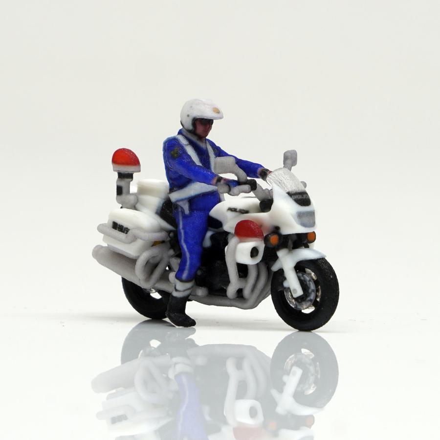 HT064-00002 modeleal 日本警察 1/64 白バイA隊員付 停車中 MPD HT064-00002 modeleal 日本警察 1/64 白バイA隊員付 停車中 MPD