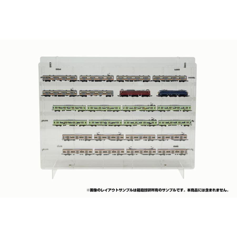 鉄道模型Nゲージ用組立式壁掛けディスプレイケースMタイプ6段x奥行31mm