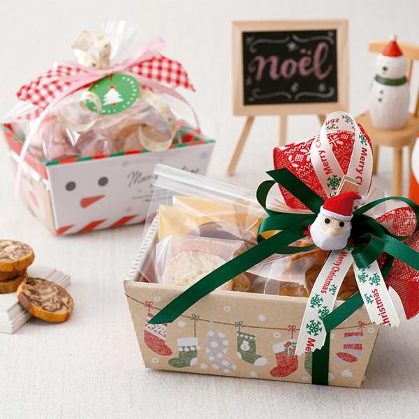 （クリスマス包み）クリスマス提げ篭 M/100枚入（20-1956）