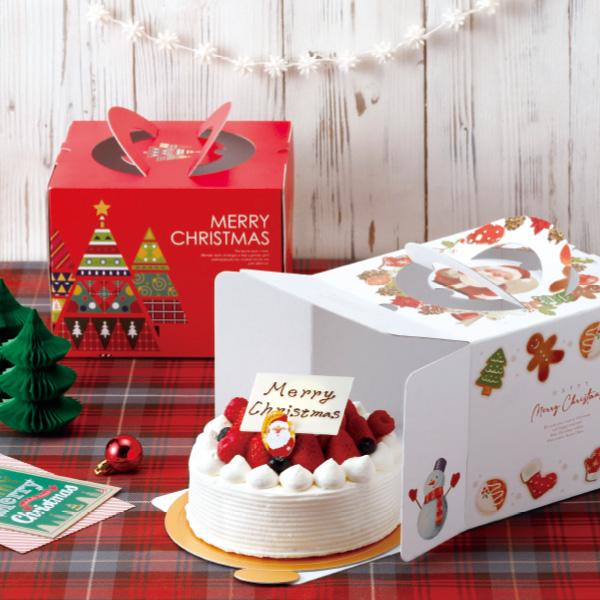 ケーキ箱）カラフルツリー5号（金台紙丸型付）/100枚入（20-2323TM