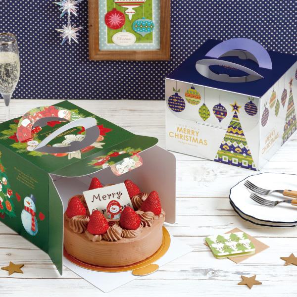 ケーキ箱）スペシャルクリスマス5号（金台紙丸型付）/100枚入（20