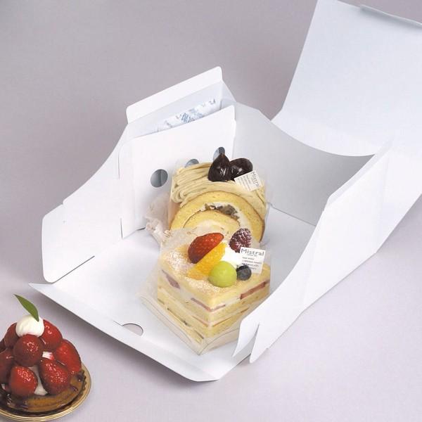 空のケーキ箱 ケーキ箱）サービス組立110#6 保冷F付/400枚入（20-512） : 箱の店