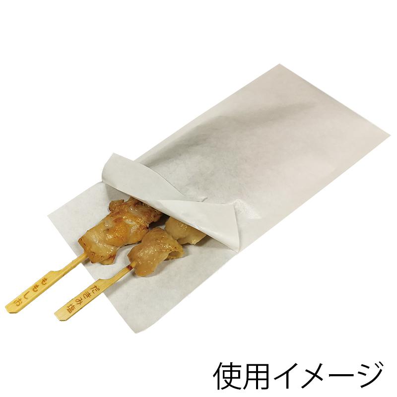 食品テイクアウト袋）串物袋1〜3本用 白 130×275/100枚入（K05