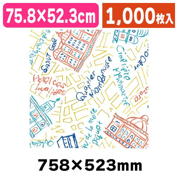 包装紙 半才 パリジェンヌ 100枚入/1000枚入（K05-4901755203653-1S）