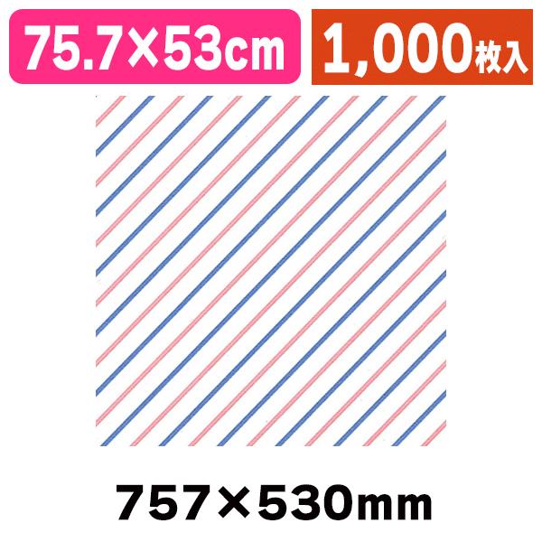 シモジマ - 荷拵え紙 半才特厚 斜線61 PWB 100枚入/1000枚入（K05-4901755204476-1S） ラッピング用品-包装紙