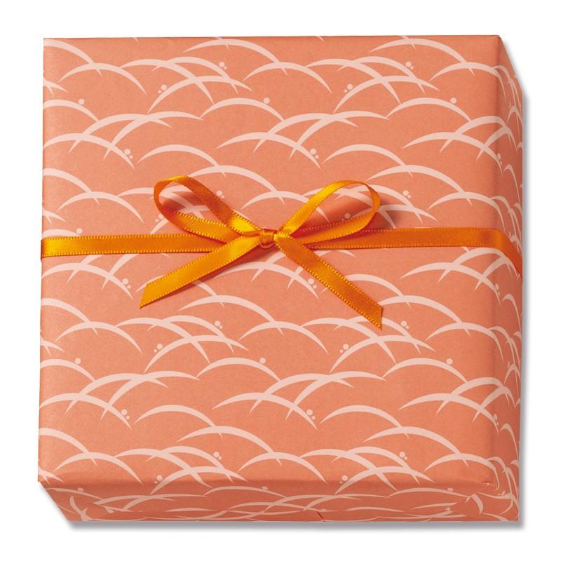 シモジマ （ラッピング）包装紙 半才 つゆくさ 茜/50枚入（K05