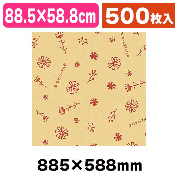 包装紙 ハトロン判 半才 ハーブフラワー R/500枚入（K05-4901755251951-5H）
