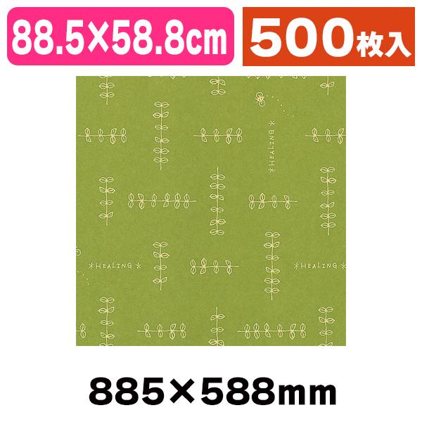 包装紙 ハトロン判 半才 ハーブリーフ G/500枚入（K05-4901755251982-5H）