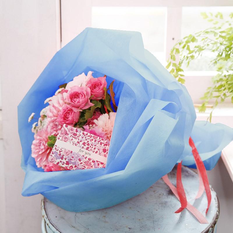 シモジマ （不織布ラッピングロール）フラワーラップ NO.79 スカイ