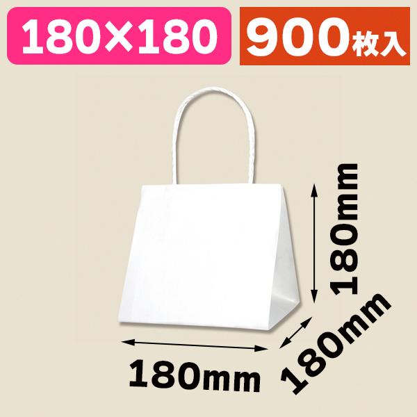 （角底手提袋）Pスムースバッグ 18-18 白無地/900枚入（K05-4901755311365-9H）