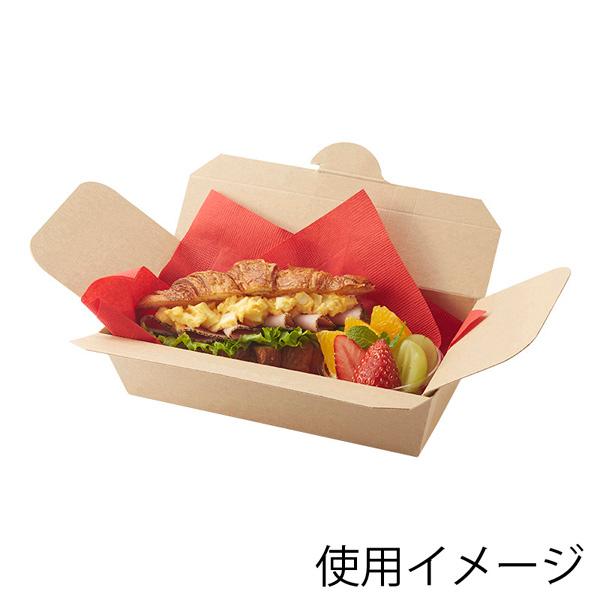 シモジマ （食品テイクアウト容器）ネオクラフト フードBOX ロングM/20 