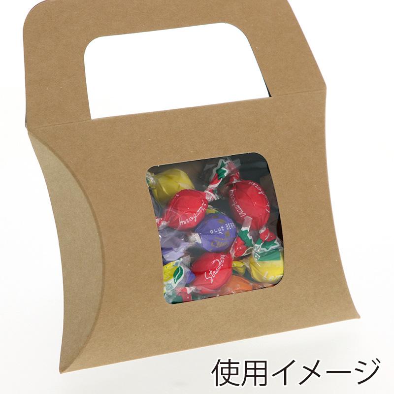 ギフト箱)クラフトギフトBOX 窓付ピローS/10枚入(K05 ギフト箱)クラフトギフトBOX 窓付ピローS/10枚入(K05
