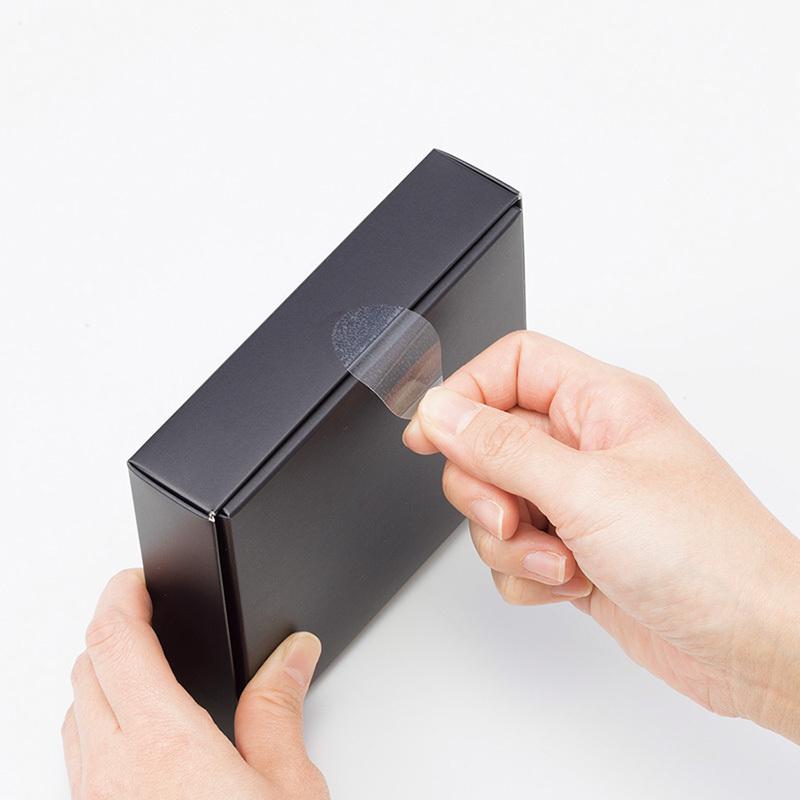 透明封かんシール）タックラベル（シール） No.770 プル付透明 28×40mm