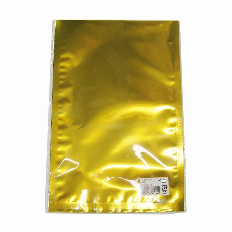 （ラッピング用平袋）キラキラバッグ 3L 金/10枚入（K05-4901755963090）