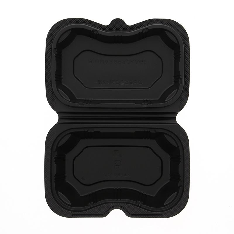 使い捨て食器)弁当容器 バイオデリカシェルBOX 20 黒/25枚入 使い捨て食器)弁当容器 バイオデリカシェルBOX 20 黒/25枚入