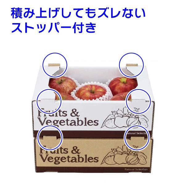 果物の箱）フルーツ&ベジタブル 中 （茶）/100枚入（L-2360） : 箱の店