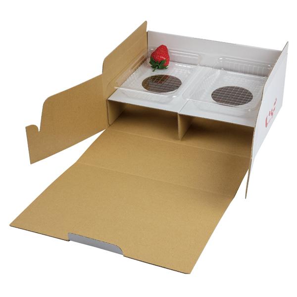 いちごの箱 イラストいちご平詰め300g4p 2段box 50枚入 L 2503 L 2503 箱の店 通販 Yahoo ショッピング