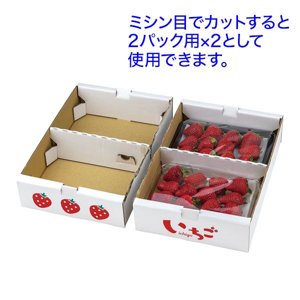 いちごの箱）イラストいちご平詰め250g4P セパレート 期間限定まとめ