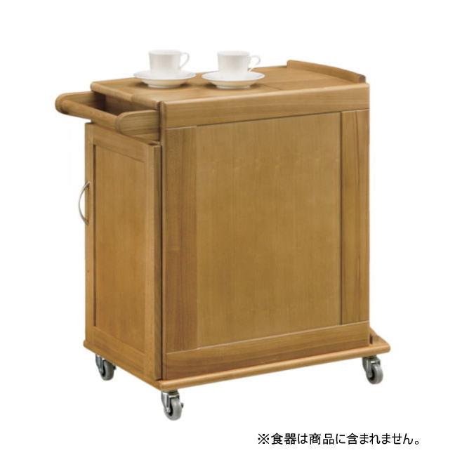曙工芸製作所 74幅 ダイニングワゴン WA-845 キャスター付 可動棚3枚付