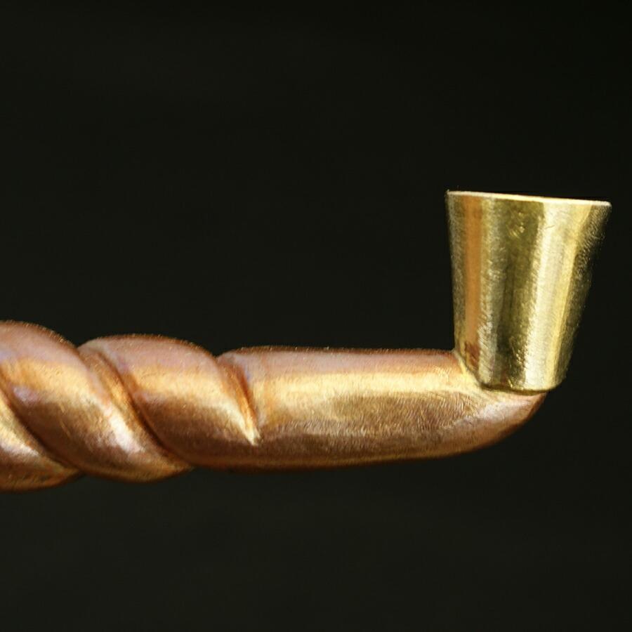 銅 手綱煙管 きせる キセル 喫煙パイプ 職人の手によるハンドメイド