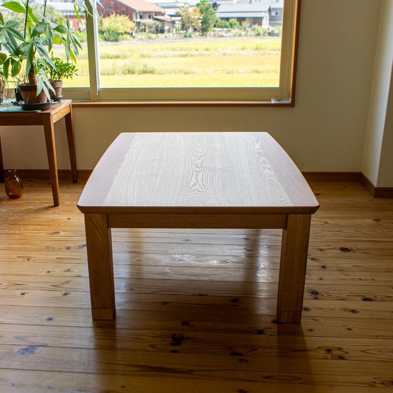タモ材 三味胴タイプのこたつ 家具調こたつ 座敷机 リビングテーブル 座卓 幅105cm 120cm 長方形 タモ突板 格子構造 和室 日本製_10