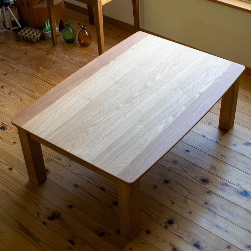 タモ材 三味胴タイプのこたつ 家具調こたつ 座敷机 リビングテーブル 座卓 幅105cm 120cm 長方形 タモ突板 格子構造 和室 日本製_11