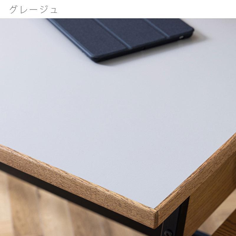 正規品 ワークデスク パソコン机 リモートワーク 有孔ボード シェルフ デスク ナチュラル グレージュ 幅120cm アイアン脚 BLAME ブレーム nora ノラ 爆買の画像