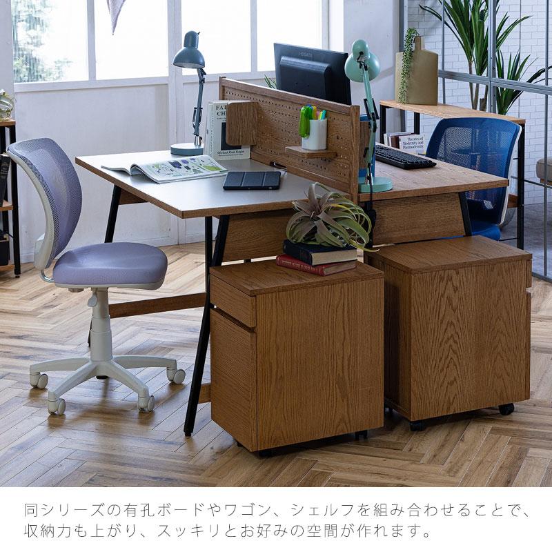 正規品 ワークデスク パソコン机 リモートワーク 有孔ボード シェルフ デスク ナチュラル グレージュ 幅120cm アイアン脚 BLAME ブレーム nora ノラ 爆買の画像