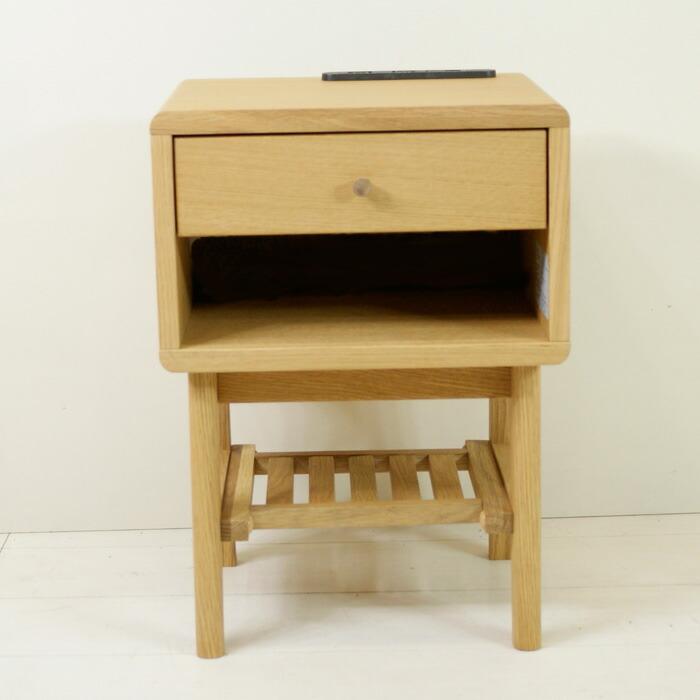 正規品 ナイトテーブル ベッドサイドテーブル 幅36cm USB充電機能